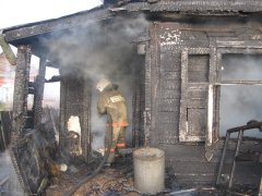 Пожары в Омской области 