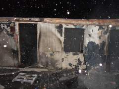 Пожар в поселке Магистральный Омского района 