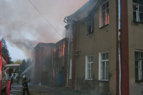Пожар ДК в Сосновке Пожар ДК в Сосновке